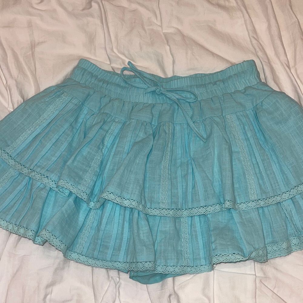 Baby blue ruffle skirt